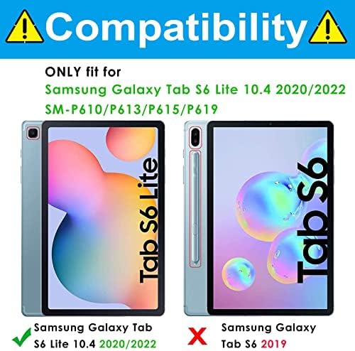 Detureosi Samsung Galaxy Tab S6 Lite 10.4 Case 2020/2028 sa drvcem za olovke, mekani lagani silikonski zaštitni poklopac sa postoljem