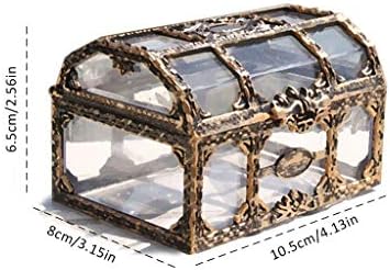XJJZS Plastična prozirna Gusarska kutija za blago Kristalna Gem kutija za nakit Organizator za pohranu sitnica za uspomenu s blagom