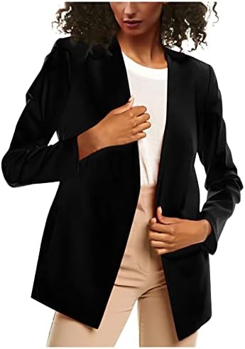 Blazers za žensku modnu casual poslovnu kancelarijsku odjeću s dugim rukavima jakna sa ljetnim modnim blistavim odijelom