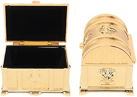 Qinlorgo trinket kutija, zlatna boja čvrsta mala kutija za nakit meka za minđuše