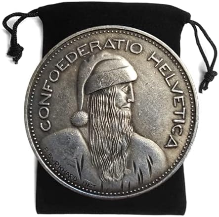 Kockea Copy Santa Claus 1965 B Swiss 5 Francs -Replica Silver Francs Hobo Coin Suvenir Coin Challenge Coin Lucky Coin