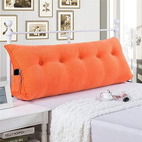 Vrhoy Veliki jastučni jastuk za trokutaste klina, pozicionirači tijela Podrška čitanje jastuka za naslon za dnevnu krevet krevet na kat zadnje jastuk-narančasta 100x23x45cm