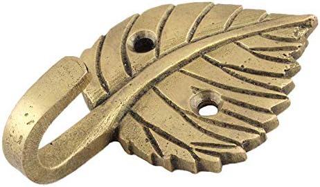 Indianchelf 3 pakovanje ključeva za zid | Gold Dekorativni kaput kuka | Kuke za vješalice od mesingane kaputa | List pojedinačna kuka