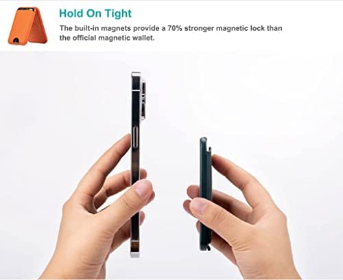 Haobobro Magnetic iPhone Wallet Stand - kožni držač za telefonske kartice dizajniran za MagSafe sa podesivim postoljem - kompatibilan