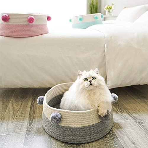 CNNRug krevet za pse Četiri godišnja doba univerzalni krevet za mačke za mačke kuća za mačke Vila mala odgajivačnica za kućne ljubimce Pompon pamučni nosiljka veličina: 404016cm
