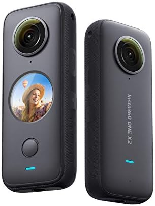 Insta360 One X2 vodootporna akciona kamera od 360 stepeni, 5.7 K 360, stabilizacija, ekran osetljiv na dodir, ai uređivanje, Prenos