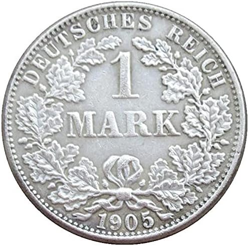 Njemačka 1 Mark 1905 Adefg 外 Compion Silver Coin