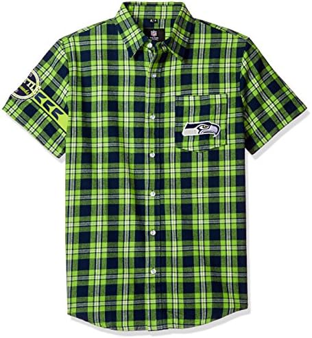 Foco NFL Mens Wordmark Basic Flannel majica - kratki rukav