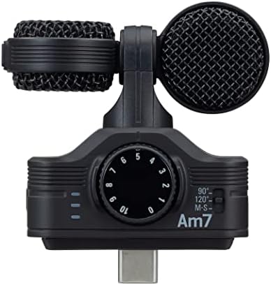 Zoom Am7 Stereo mikrofon za Android, Stereo sa srednje strane, rotirajuća kapsula za poravnavanje sa kamerom, za snimanje zvuka za
