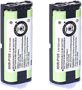 2 pakovanja HHR-P105 Ni-MH AAA punjive telefone bateriju, 2.4V 830mAh zamjenske baterije kompatibilne s panasonic HHR-P105A kućnim