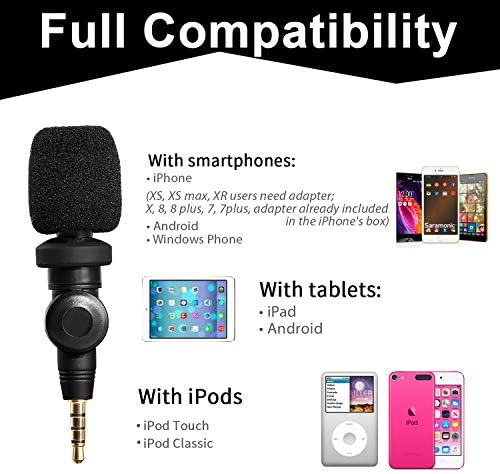 Saramonic fleksibilni kondenzatorski mikrofon za iPhone 11 Vlog, Mic sa visokom osjetljivošću za Apple iOS iPhone X 8 7 6 iPad Podcast