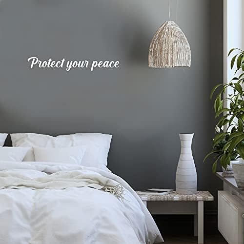 Vinilna zidna umjetnička naljepnica-Protect you Peace-4 x 26.5 - trendi inspirativna naljepnica s pozitivnim citatom za kućni ured