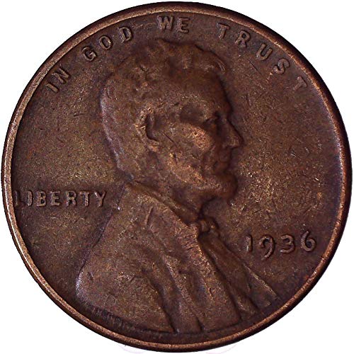 1936 Lincoln pšenični cent 1C o necrtenom