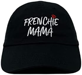 Frenchie Mama Paw Francuski Bik Pas Slouch Tata Šešir Kapa Strapback Crni