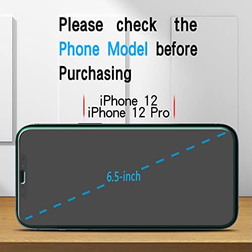 Slanku [3 pakovanje] kaljeno staklo za iPhone 12 / iPhone 12 Pro zaštitnik ekrana, jednostavno za instaliranje, protiv ogrebotina,