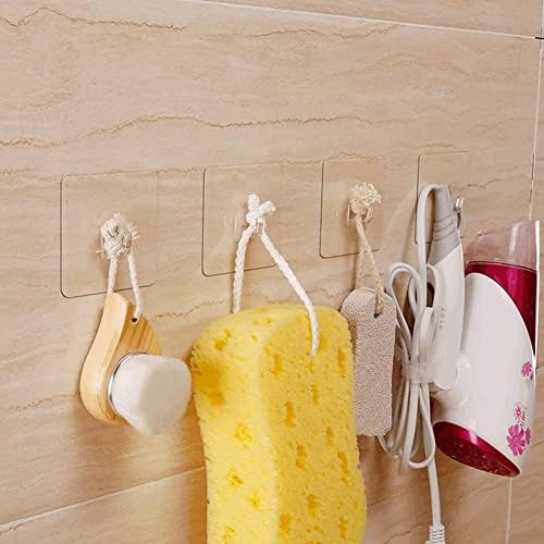 Ylyajy 20pcs Transparentska plastična zidna kuka za kuhinju u kancelariji za kupatilo Nema traga bez ogrebotina vodootporne ljepilo