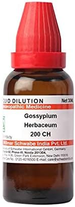 Dr Willmar Schwabe India Gossypium Herbaceum razrjeđivanje 200 CH boca od 30 ml razrjeđivanje