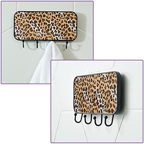 Ljepljive kuke za teške zidne kuke za viseće, moderni leopard uzorak, kupatilo kuke za kuhinje Kukenje