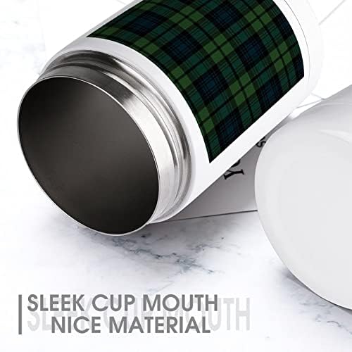 Škotski tartan plaćeni hladni čaša od nehrđajućeg čelika izolirani mogu hladnije držač nosača s poklopcima za žene muškarci pokloni